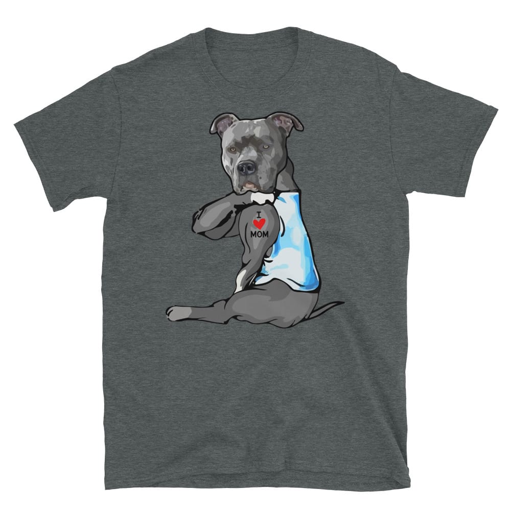 Pit bull Dog Tattoo | Pitbull Lover T-Shirt Short-Sleeve Unisex T-Shirt - Image 4
