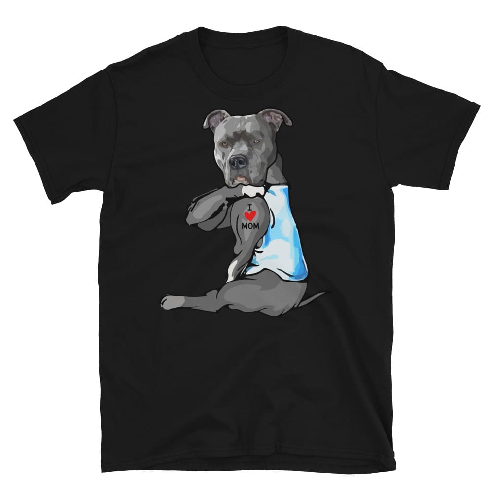 Pit bull Dog Tattoo | Pitbull Lover T-Shirt Short-Sleeve Unisex T-Shirt - Image 2
