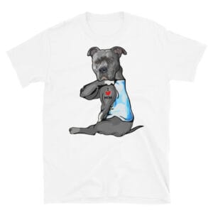 Pit bull Dog Tattoo | Pitbull Lover T-Shirt Short-Sleeve Unisex T-Shirt